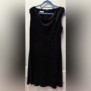 Talbots RSVP Women’s Size XLarge Black Gold Velvet Sleeveless Formal Cocktail